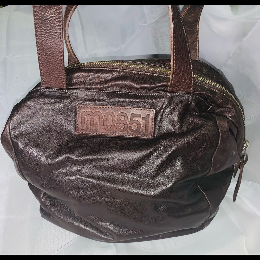 M0851 Vintage Chocolate Brown Leather Handbag